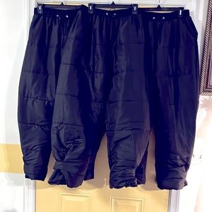 Black unisex snow pants was $80 now only $10 only 2 left 1 medium -1 large new